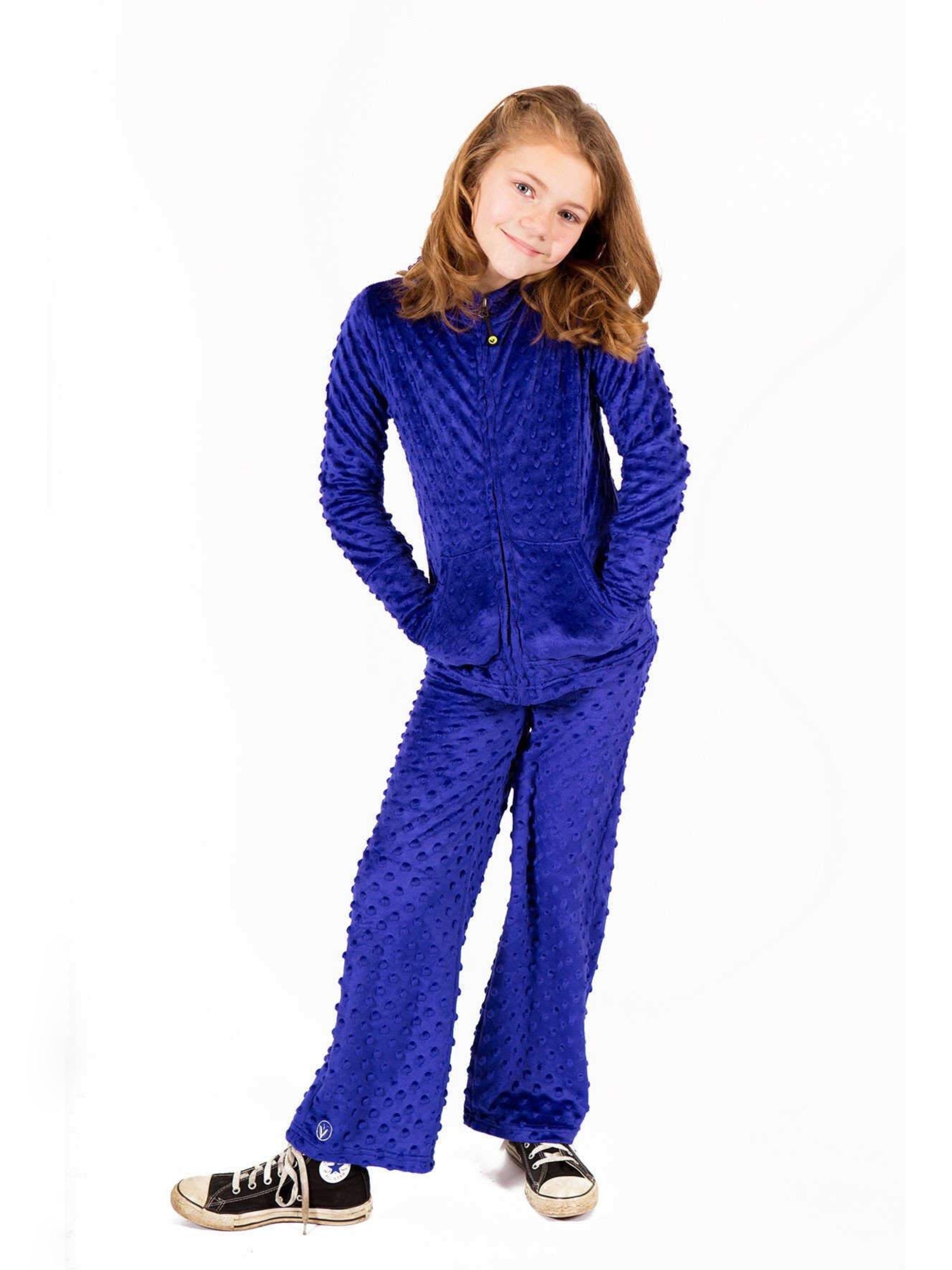 Minky Bubble Pant | Cobalt Blue | Limeapple