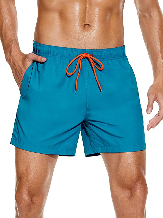 Mens Swim Trunks Quick Dry Beach Shorts with Mesh Lining Board Shorts Swimwear Bathing Suits Trunks with Pockets