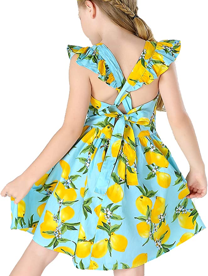 Kid Floral Cotton Girls Dresses Summer Girl Clothes