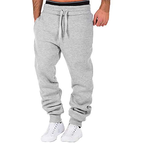 Jogging Pants Men's, Men's Casual Slim Fit Workout Running Bodybuilding Sweatpants with Zipper Pockets