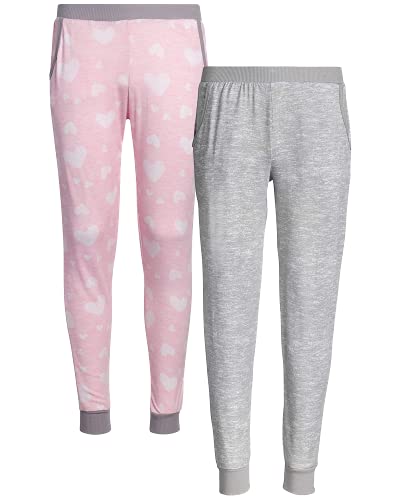 Girls’ Active Sweatpants – 2 Pack Athletic Yummy Joggers with Pockets for Girls (Sizes: 7-14)