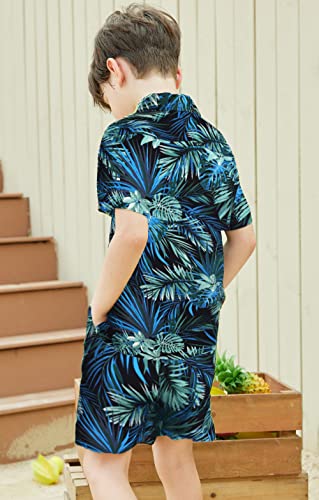 Men's Hawaiian Matching Set Summer Beach 2 Piece Outfits Flower Shirts and Shorts