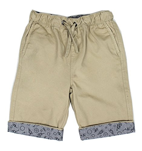 Boy's Cotton Twill Elastic Waist Shorts