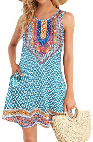 Summer Dresses for Women Beach Boho Sleeveless Vintage