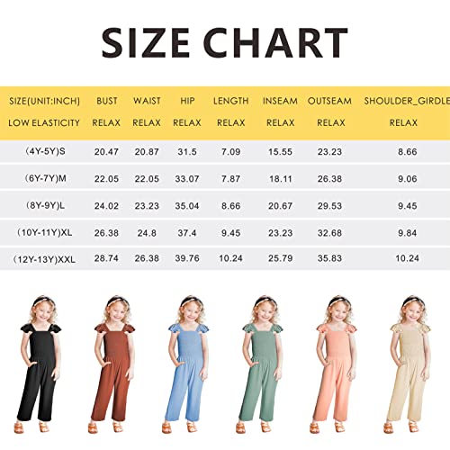Girl Rompers Kid's Jumpsuits Size 4-13 Years Old