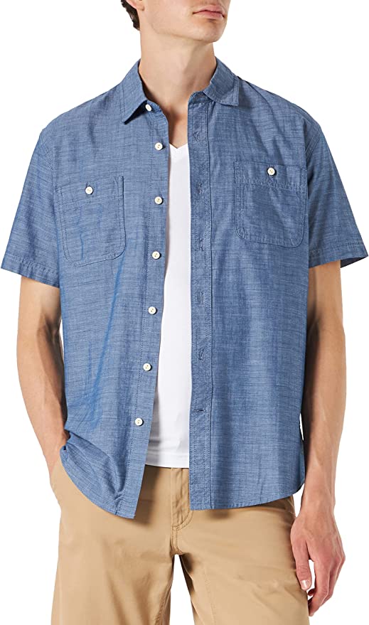 Men's Short-Sleeve Chambray Shirt