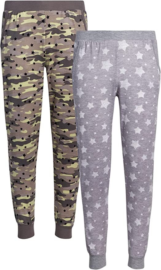 Girls’ Active Sweatpants – 2 Pack Athletic Yummy Joggers with Pockets for Girls (Sizes: 7-14)