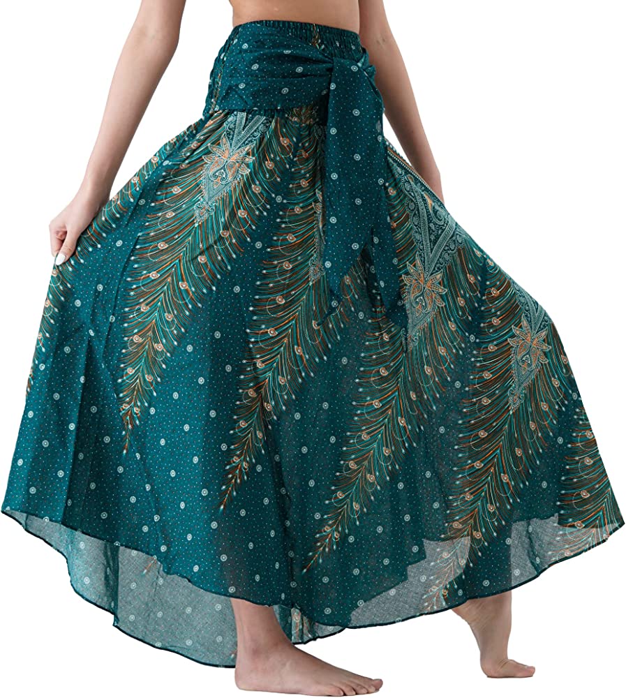 Long Skirts for Women Boho Floral Print
