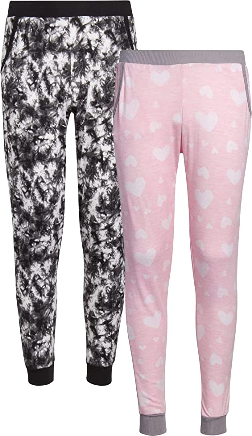 Girls’ Active Sweatpants – 2 Pack Athletic Yummy Joggers with Pockets for Girls (Sizes: 7-14)