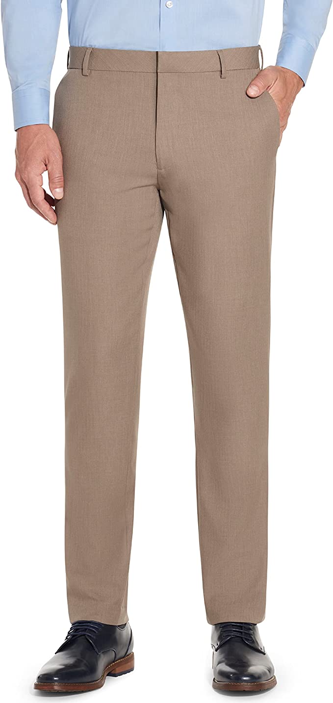 Men's Slim Fit Stretch Flat Front Traveler Pant