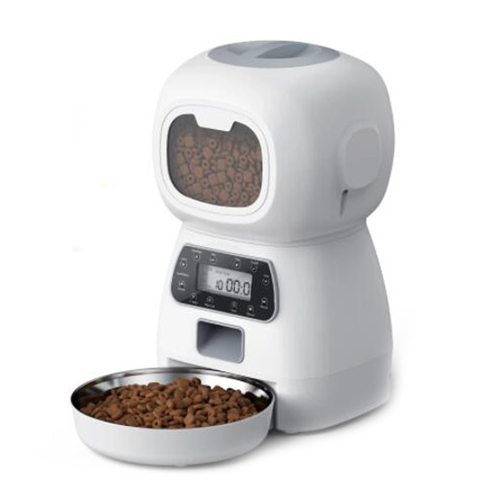 3.5L Automatic Pet Feeder Smart Food Dispenser For Cats Dogs Timer Stainless Steel Bowl  Auto Dog Cat Pet Feeding Pet Supplies - Rocket Family Shopping